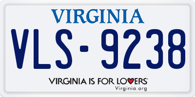 VA license plate VLS9238