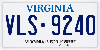 VA license plate VLS9240