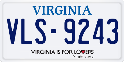 VA license plate VLS9243