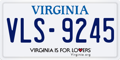 VA license plate VLS9245