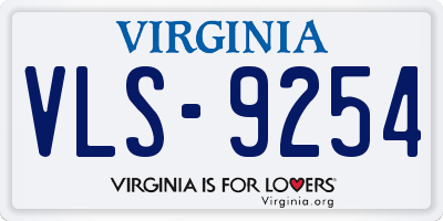 VA license plate VLS9254