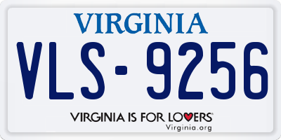 VA license plate VLS9256