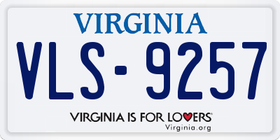 VA license plate VLS9257