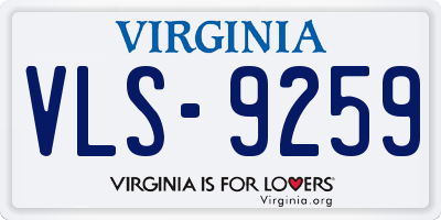 VA license plate VLS9259