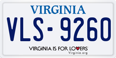 VA license plate VLS9260