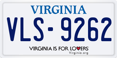 VA license plate VLS9262