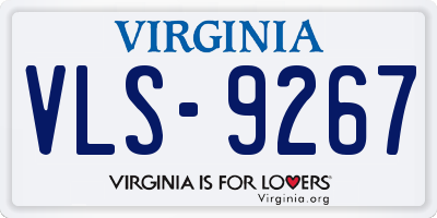 VA license plate VLS9267