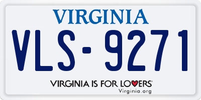 VA license plate VLS9271