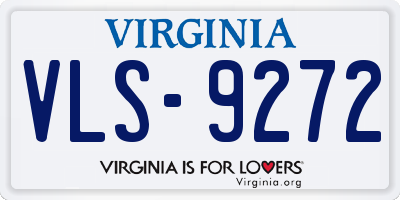 VA license plate VLS9272
