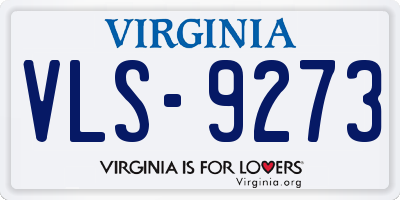 VA license plate VLS9273