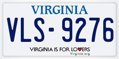 VA license plate VLS9276