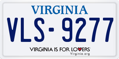 VA license plate VLS9277