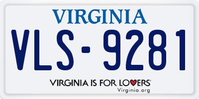 VA license plate VLS9281