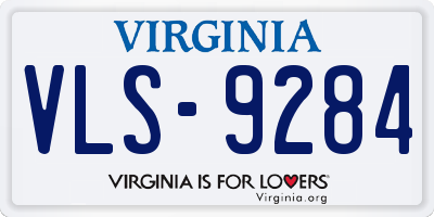 VA license plate VLS9284