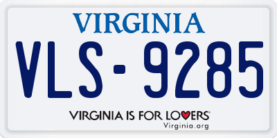 VA license plate VLS9285