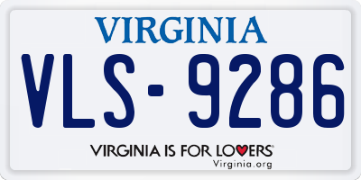 VA license plate VLS9286