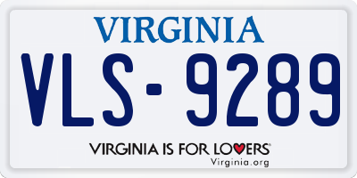VA license plate VLS9289