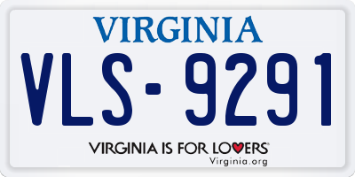 VA license plate VLS9291