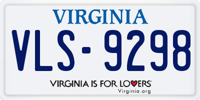 VA license plate VLS9298