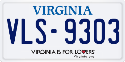VA license plate VLS9303