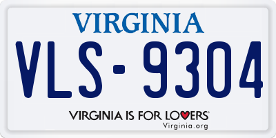 VA license plate VLS9304