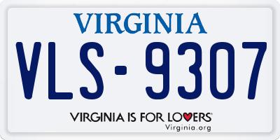 VA license plate VLS9307