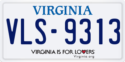 VA license plate VLS9313