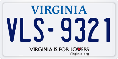 VA license plate VLS9321