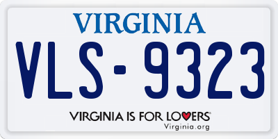 VA license plate VLS9323