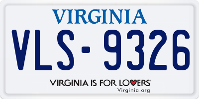 VA license plate VLS9326