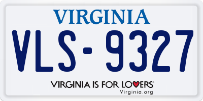 VA license plate VLS9327
