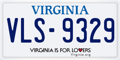 VA license plate VLS9329