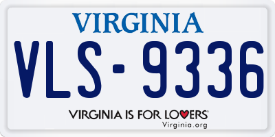 VA license plate VLS9336