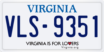 VA license plate VLS9351
