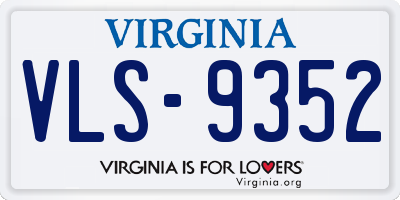 VA license plate VLS9352
