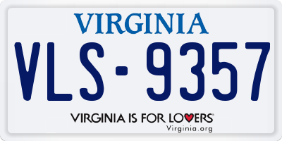 VA license plate VLS9357