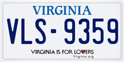 VA license plate VLS9359