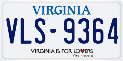 VA license plate VLS9364