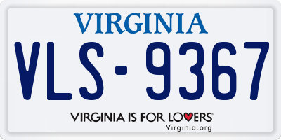 VA license plate VLS9367