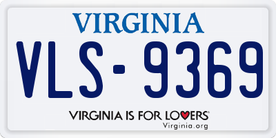 VA license plate VLS9369