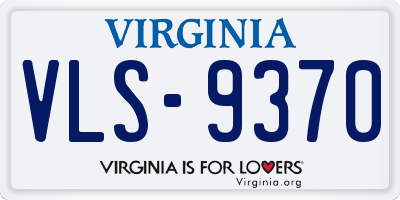 VA license plate VLS9370