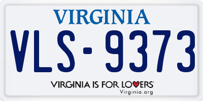 VA license plate VLS9373