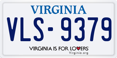 VA license plate VLS9379