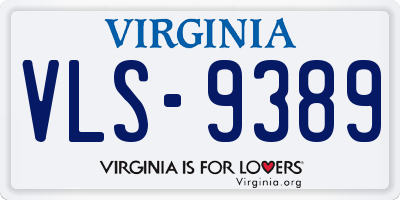 VA license plate VLS9389