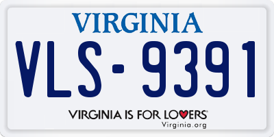 VA license plate VLS9391