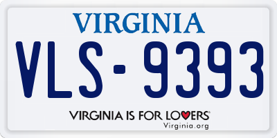 VA license plate VLS9393