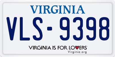 VA license plate VLS9398