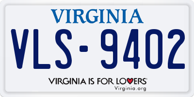VA license plate VLS9402
