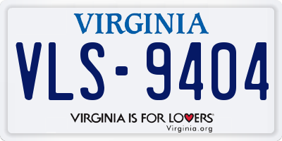 VA license plate VLS9404