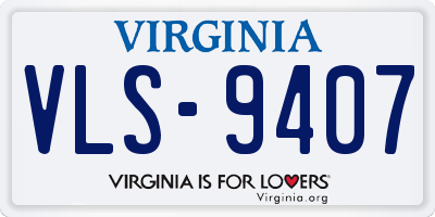 VA license plate VLS9407